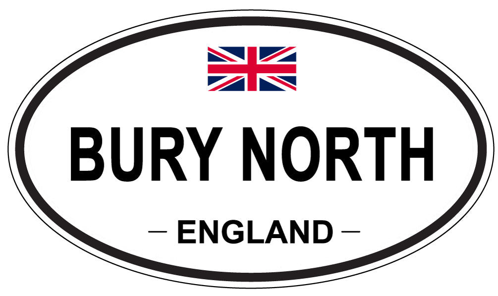 BURY NORTH, ENGLAND - Oval Sticker