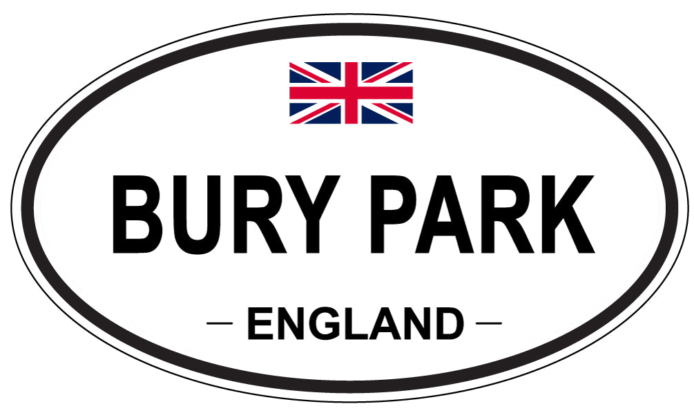 BURY PARK, ENGLAND - Oval Sticker