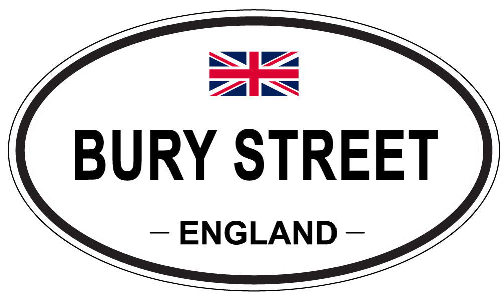 BURY STREET, ENGLAND - Oval Sticker