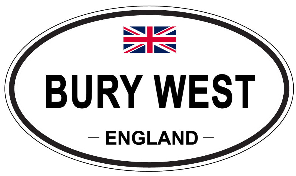 BURY WEST, ENGLAND - Oval Sticker