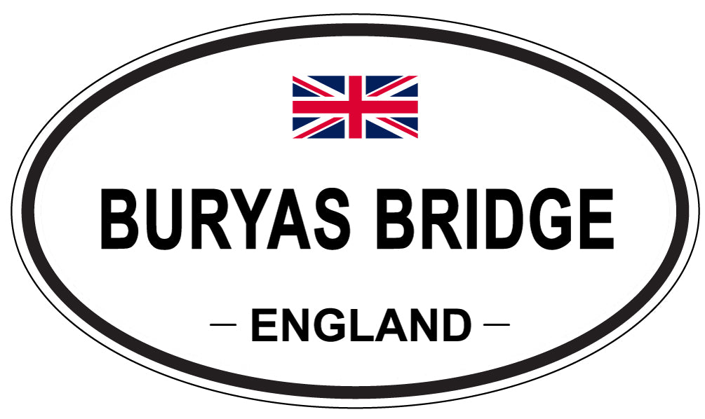 BURYAS BRIDGE, ENGLAND - Oval Sticker