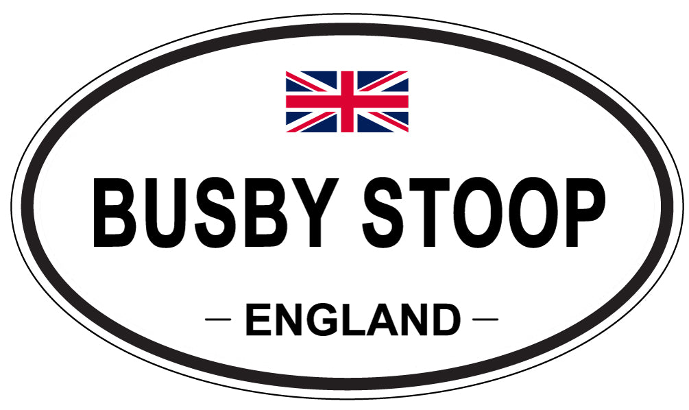 BUSBY STOOP, ENGLAND - Oval Sticker