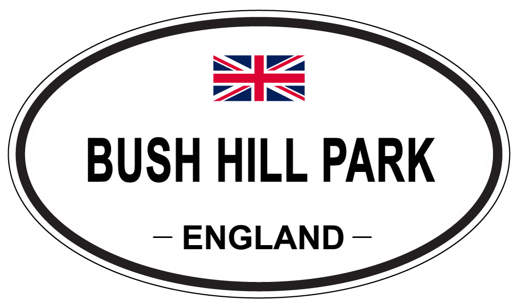 BUSH HILL PARK, ENGLAND - Oval Sticker