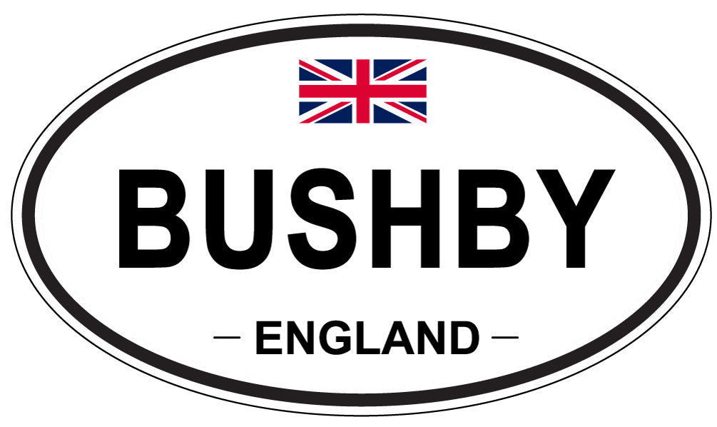 BUSHBY, ENGLAND - Oval Sticker