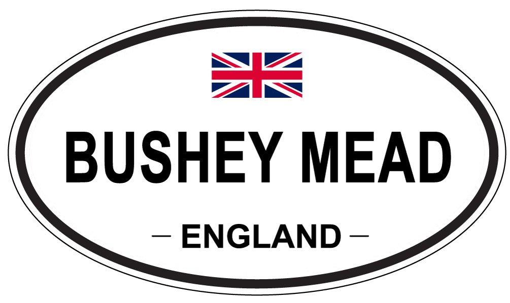 BUSHEY MEAD, ENGLAND - Oval Sticker