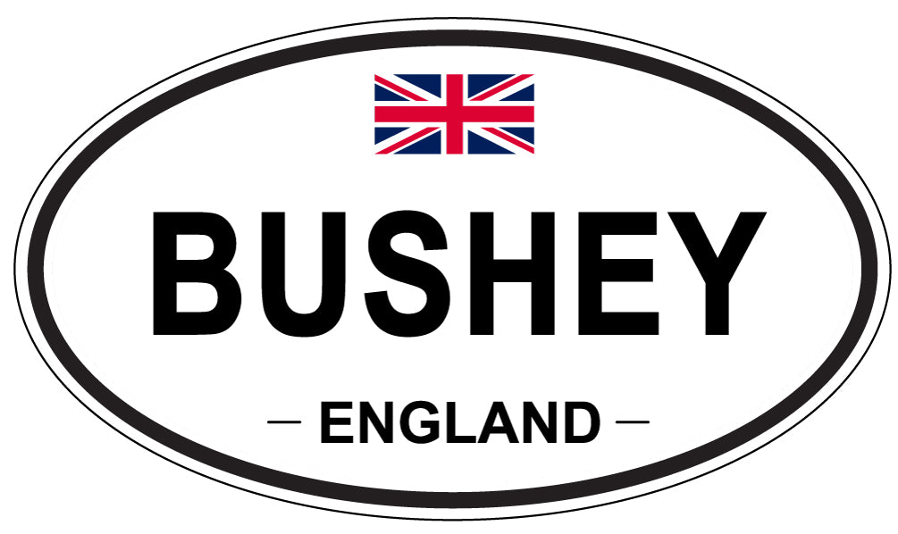 BUSHEY, ENGLAND - Oval Sticker