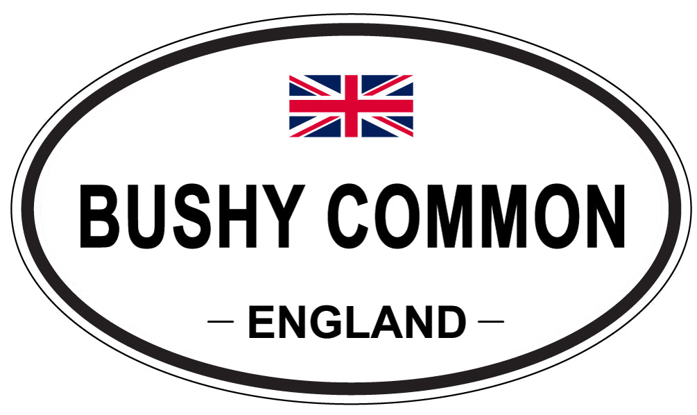 BUSHY COMMON, ENGLAND - Oval Sticker