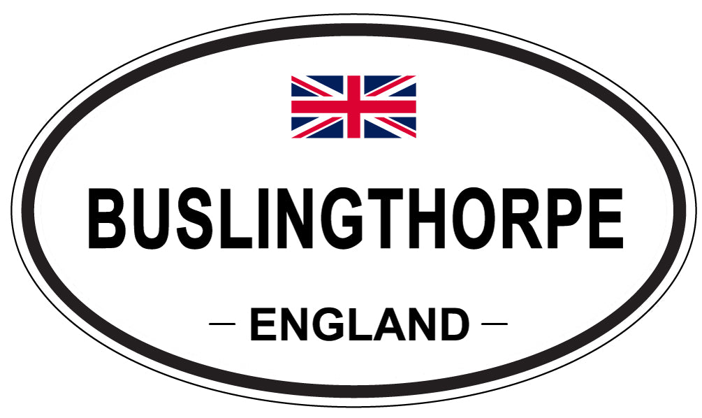 BUSLINGTHORPE, ENGLAND - Oval Sticker
