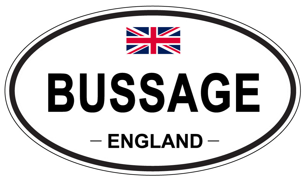 BUSSAGE, ENGLAND - Oval Sticker