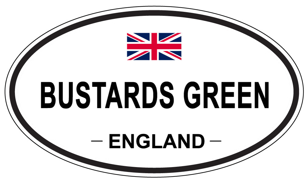 BUSTARDS GREEN, ENGLAND - Oval Sticker
