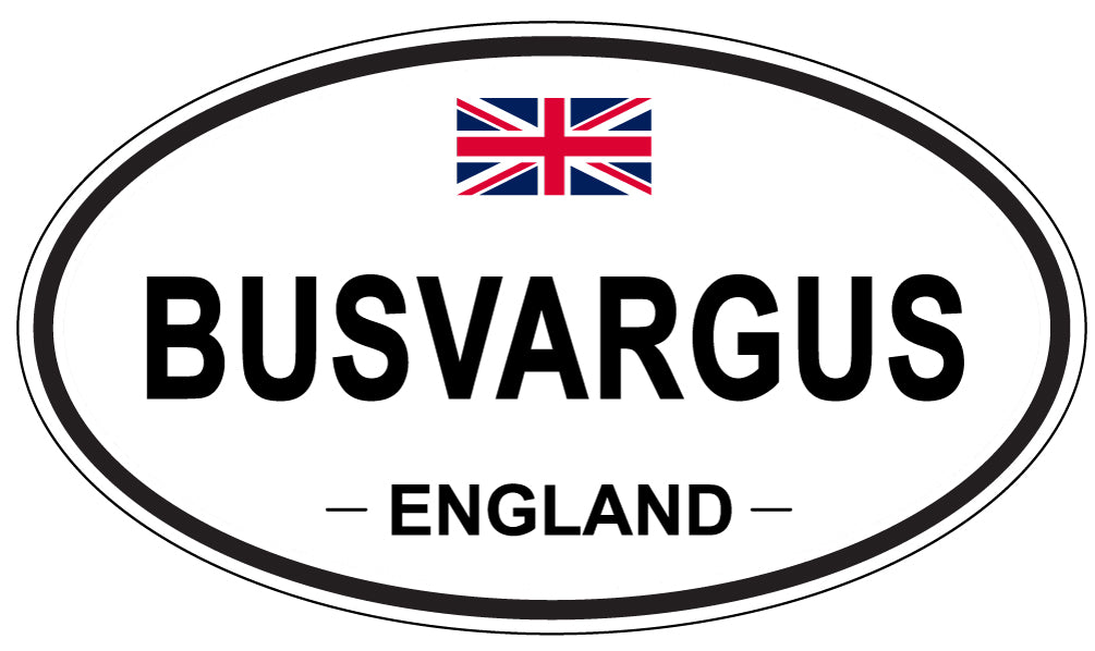 BUSVARGUS, ENGLAND - Oval Sticker