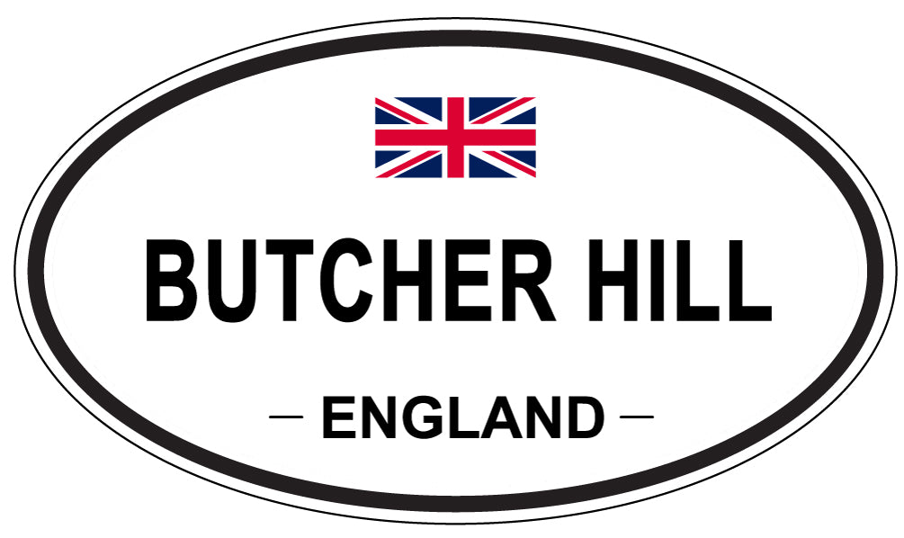 BUTCHER HILL, ENGLAND - Oval Sticker