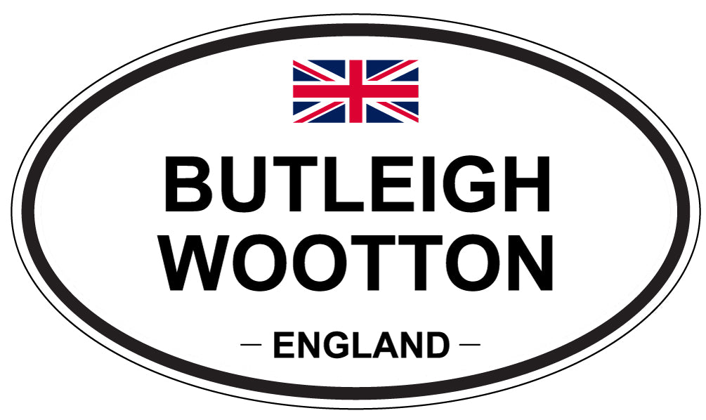 BUTLEIGH WOOTTON, ENGLAND - Oval Sticker
