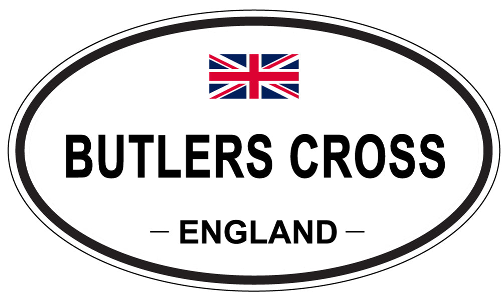 BUTLERS CROSS, ENGLAND - Oval Sticker