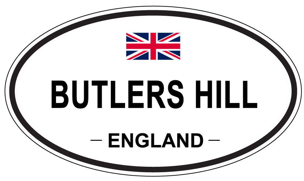 BUTLERS HILL, ENGLAND - Oval Sticker