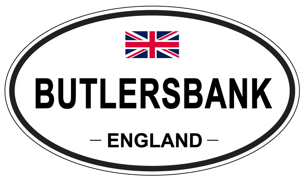 BUTLERSBANK, ENGLAND - Oval Sticker