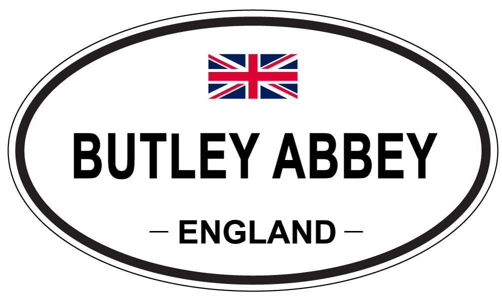 BUTLEY ABBEY, ENGLAND - Oval Sticker