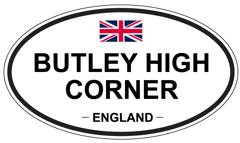 BUTLEY HIGH CORNER, ENGLAND - Oval Sticker