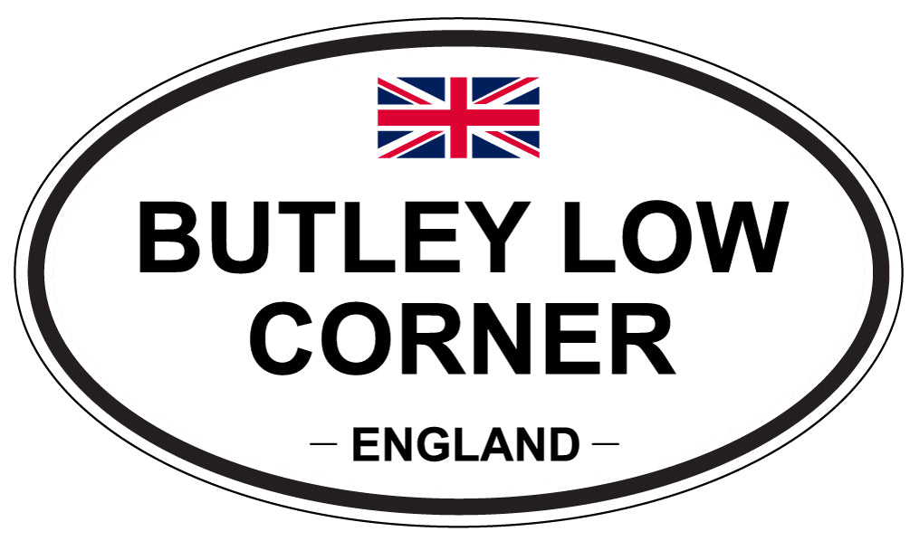 BUTLEY LOW CORNER, ENGLAND - Oval Sticker