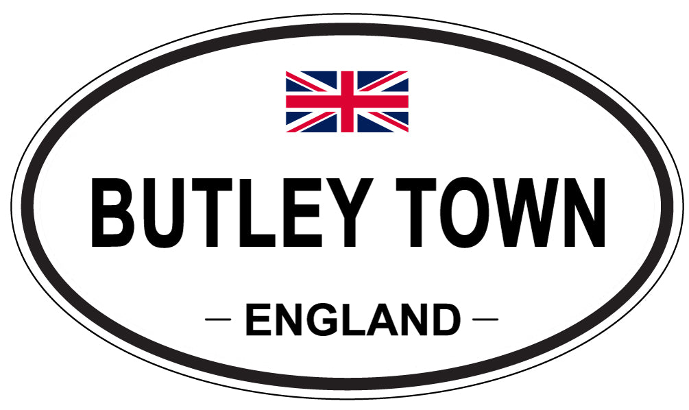 BUTLEY TOWN, ENGLAND - Oval Sticker