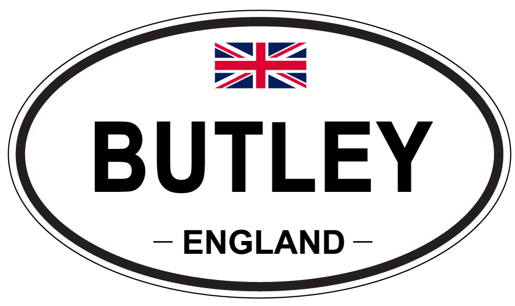 BUTLEY, ENGLAND - Oval Sticker