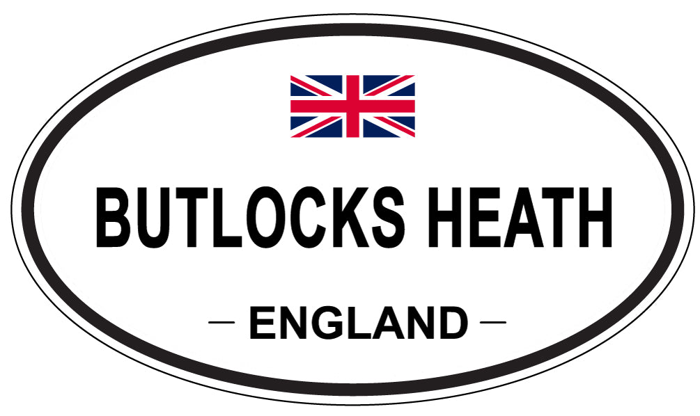 BUTLOCKS HEATH, ENGLAND - Oval Sticker