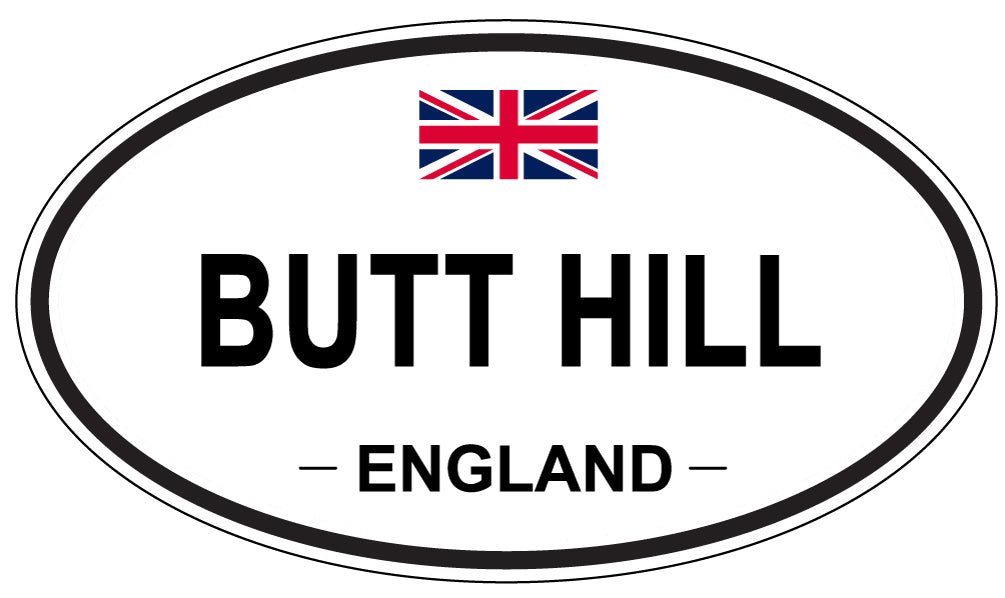 BUTT HILL, ENGLAND - Oval Sticker