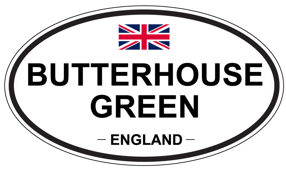 BUTTERHOUSE GREEN, ENGLAND - Oval Sticker