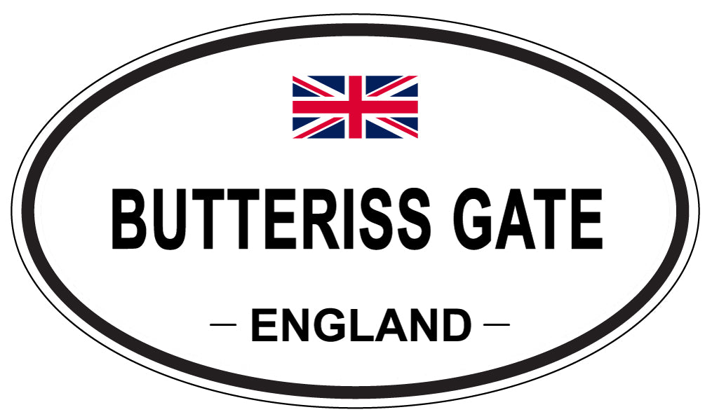 BUTTERISS GATE, ENGLAND - Oval Sticker