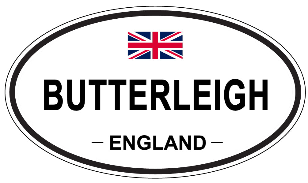 BUTTERLEIGH, ENGLAND - Oval Sticker