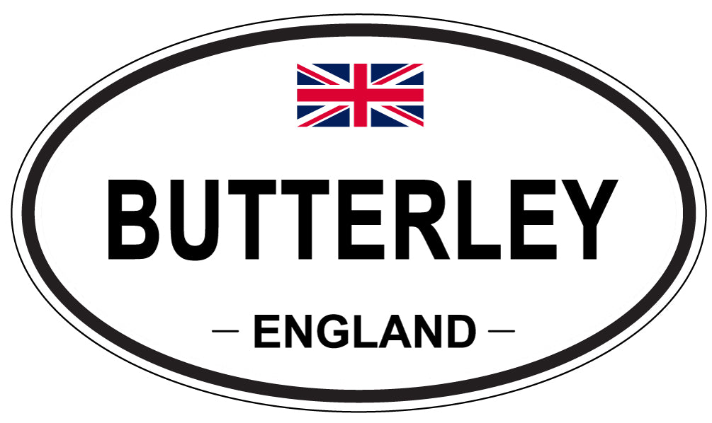 BUTTERLEY, ENGLAND - Oval Sticker