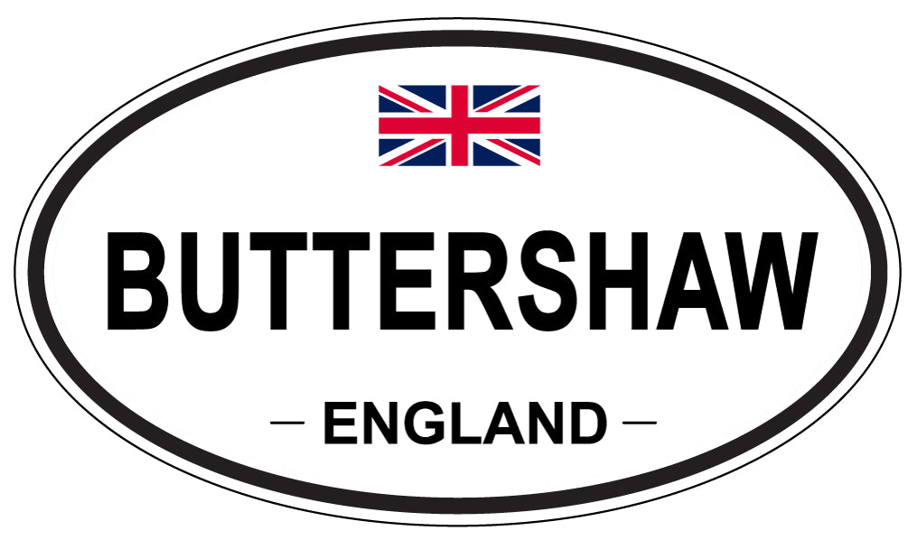 BUTTERSHAW, ENGLAND - Oval Sticker