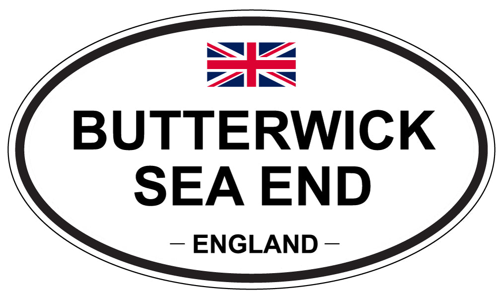 BUTTERWICK SEA END, ENGLAND - Oval Sticker