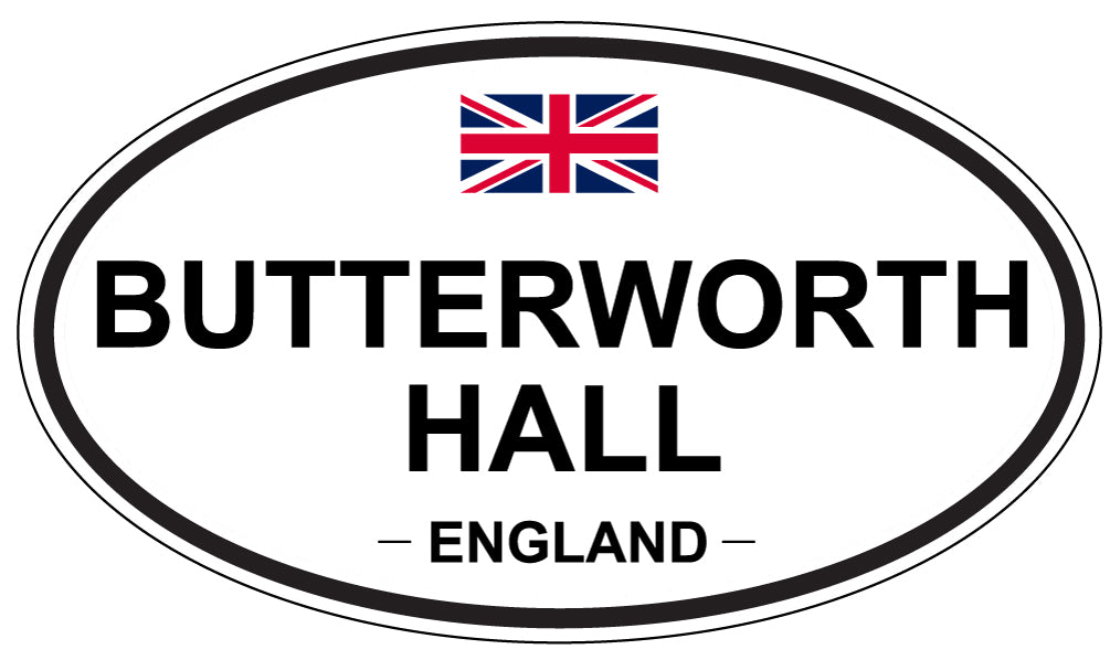 BUTTERWORTH HALL, ENGLAND - Oval Sticker