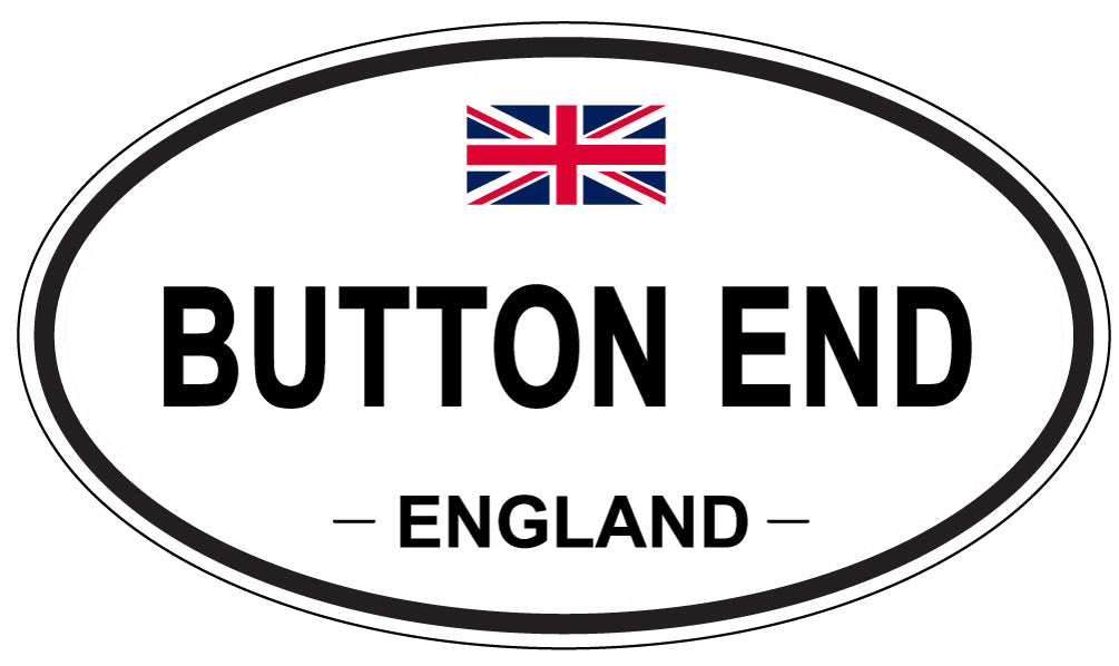 BUTTON END, England - Oval Magnet