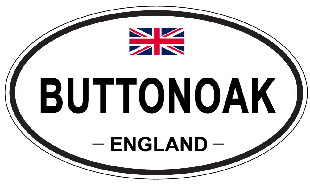 BUTTONOAK, ENGLAND - Oval Sticker