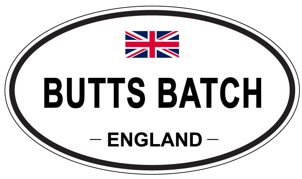 BUTTS BATCH, ENGLAND - Oval Sticker