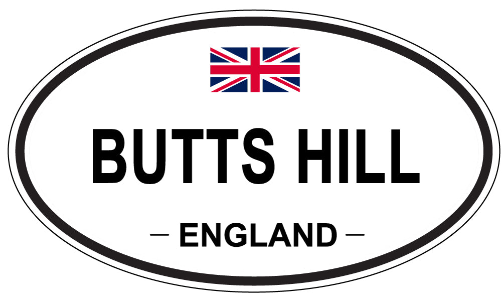 BUTTS HILL, ENGLAND - Oval Sticker