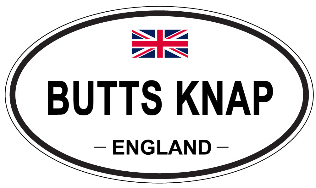 BUTTS KNAP, ENGLAND - Oval Sticker