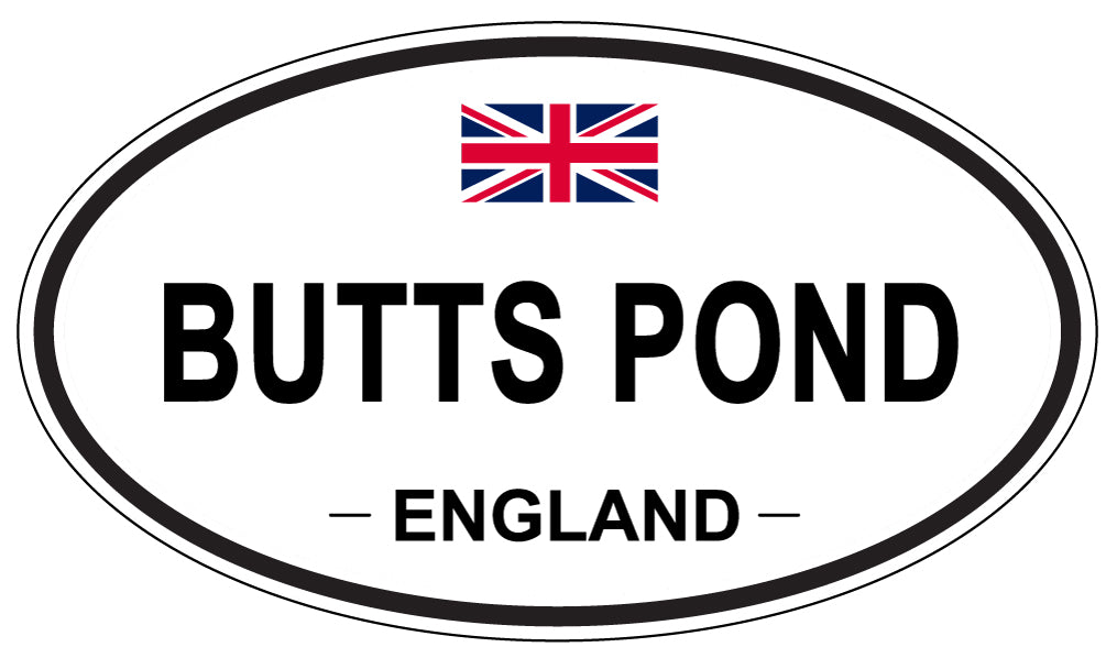 BUTTS POND, ENGLAND - Oval Sticker