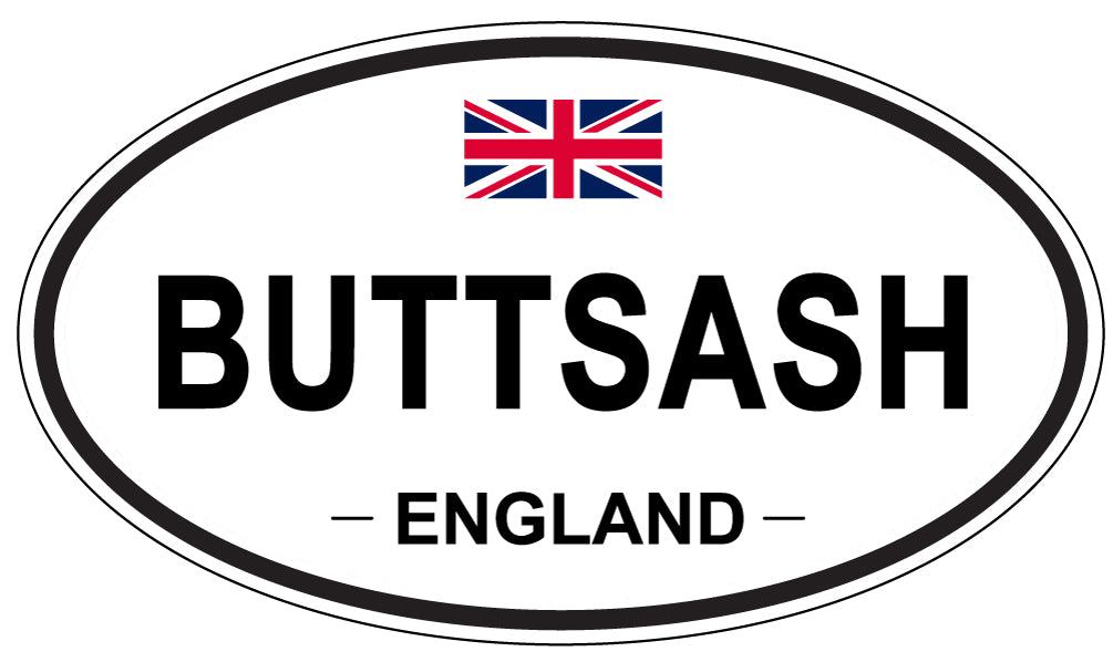BUTTSASH, ENGLAND - Oval Sticker