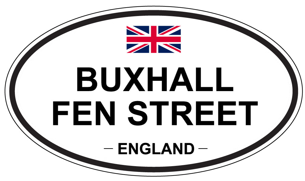 BUXHALL FEN STREET, ENGLAND - Oval Sticker