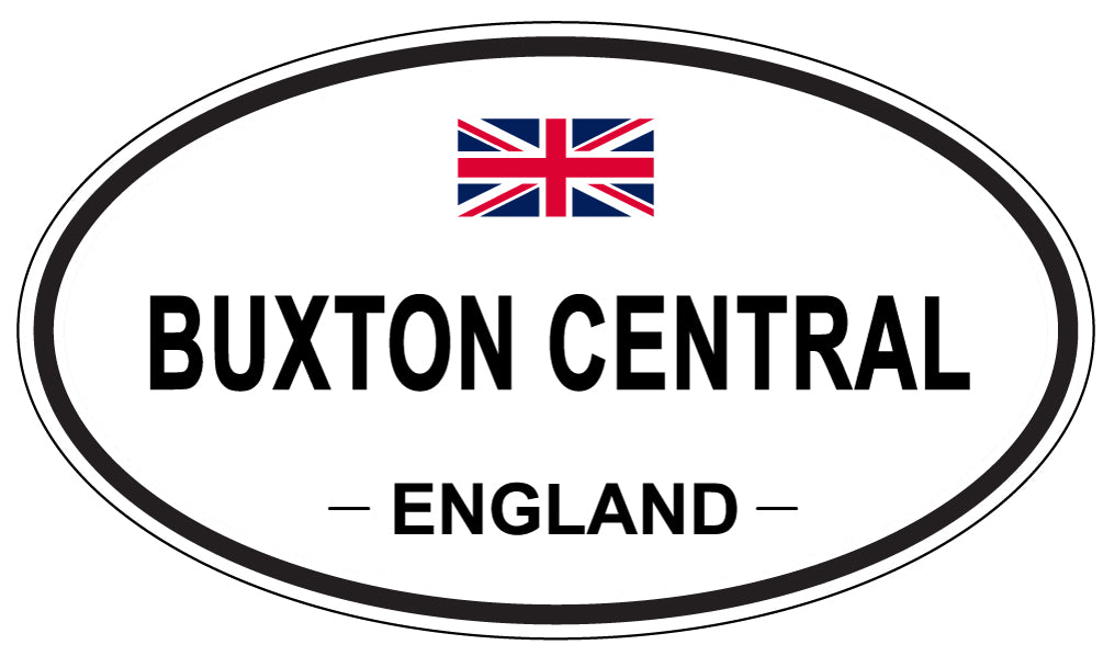BUXTON CENTRAL, ENGLAND - Oval Sticker