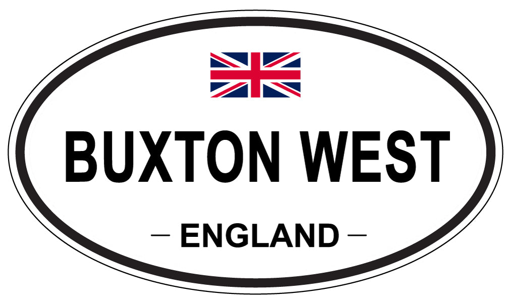 BUXTON WEST, ENGLAND - Oval Sticker