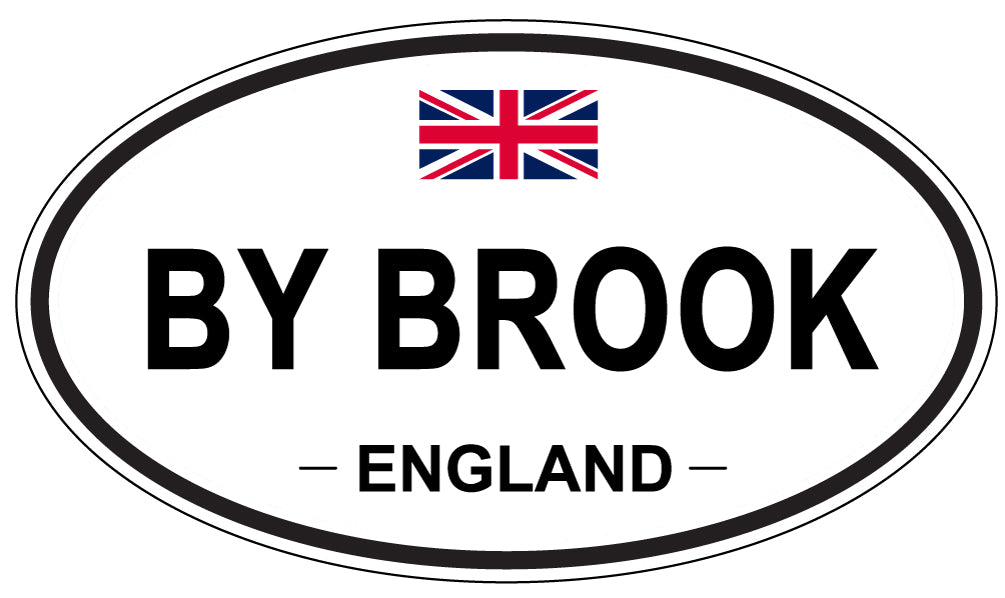 BY BROOK, ENGLAND - Oval Sticker