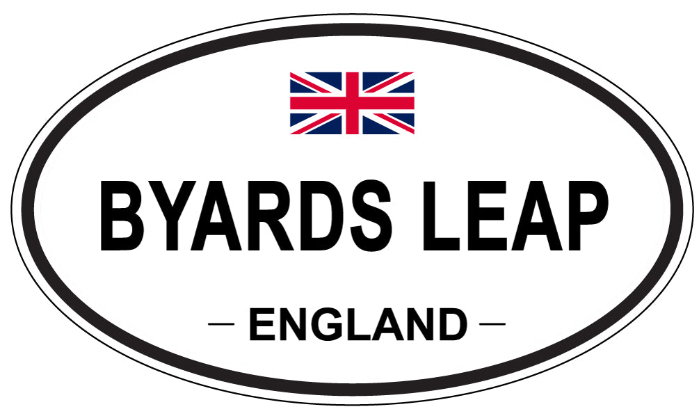BYARDS LEAP, ENGLAND - Oval Sticker
