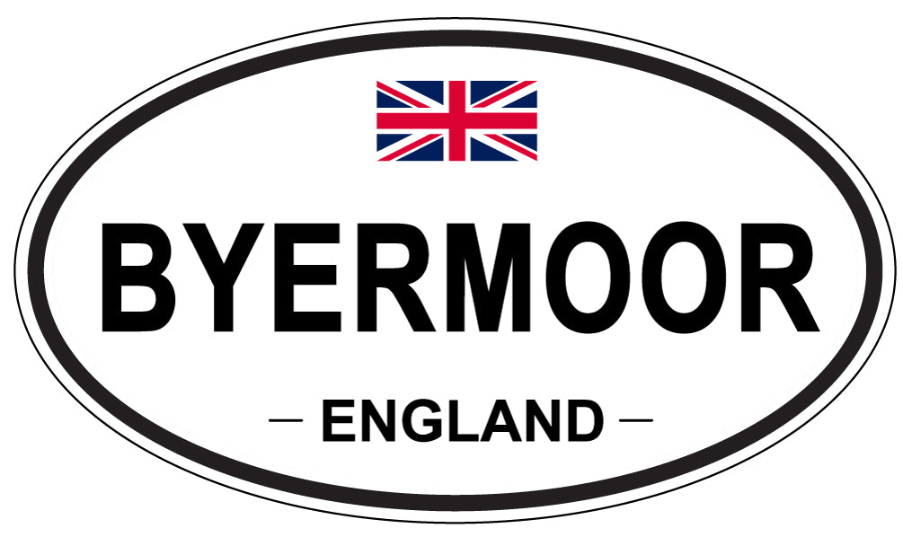 BYERMOOR, ENGLAND - Oval Sticker