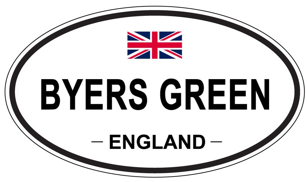 BYERS GREEN, ENGLAND - Oval Sticker
