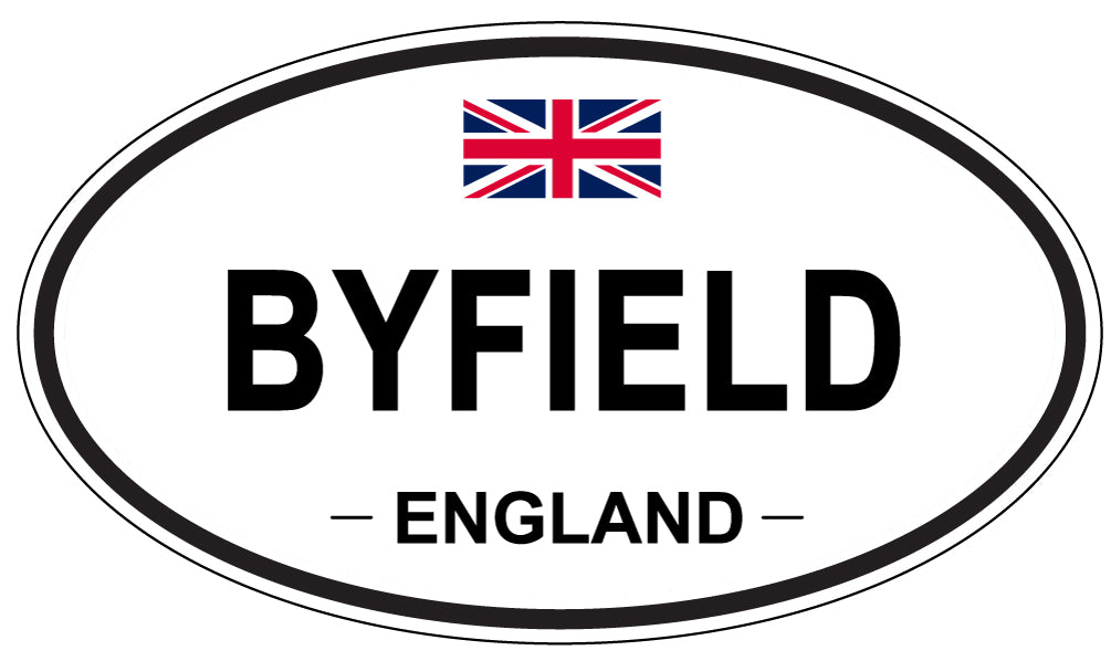 BYFIELD, ENGLAND - Oval Sticker