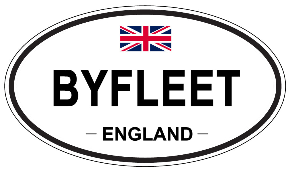 BYFLEET, ENGLAND - Oval Sticker